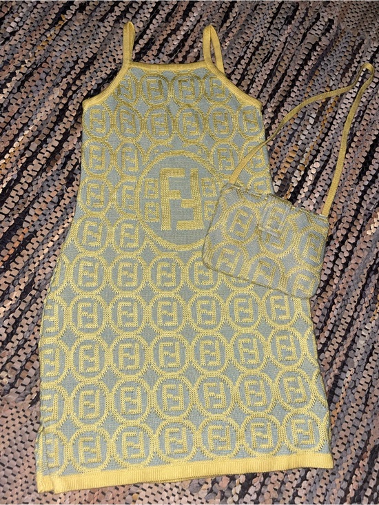 Fendi Dresses & Skirts - Vintage Fendi knit dress and matching bag